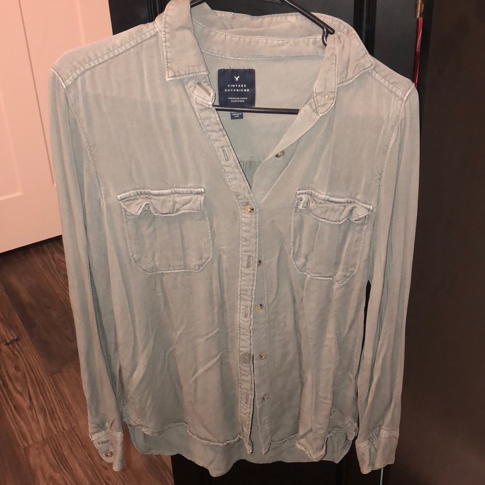 Light olive AEO flannel!